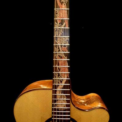 Blueberry Handmade Acoustic Guitar Jumbo Size - Alaskan Spruce and Mahogany - Built to Order image 9
