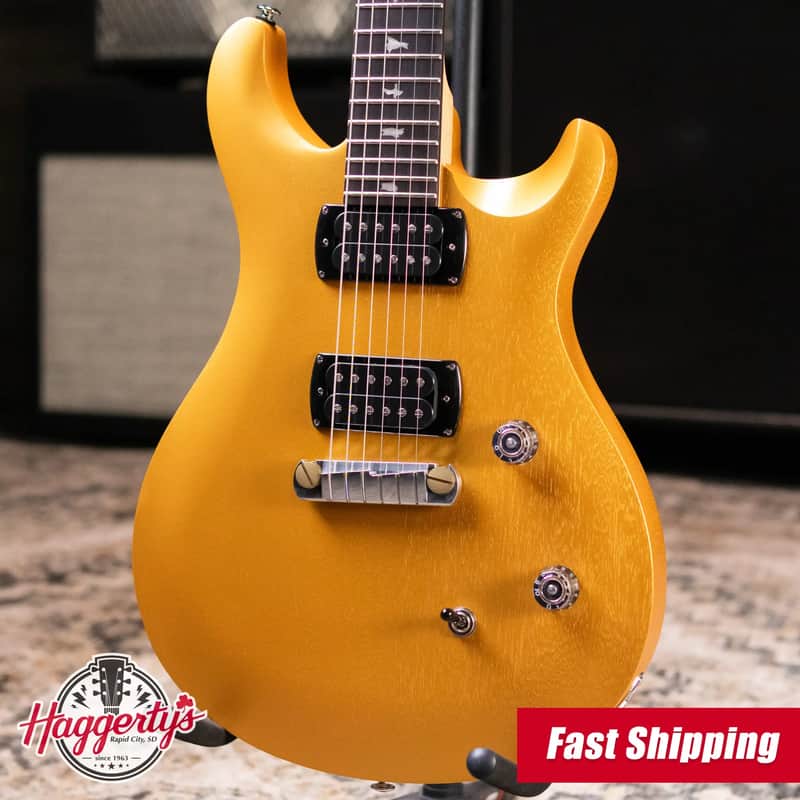 PRS SE CE 24 Standard Stoptail Electric Guitar - Metallic Gold Satin with Gig Bag image 1