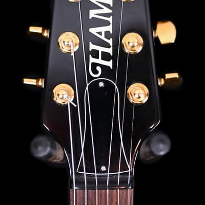 Hamer Studio Archtop Double Cut from 1993 in Translucent Blue with original Hardcase image 8