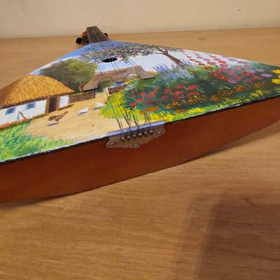 Balalayka Folk Instrument Hand Painted Ukrainian 6 String Village Balalaika image 7
