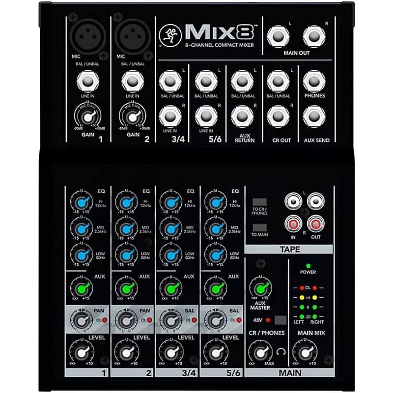 Mackie MIX8 8 Channels Mixer - Black image 1