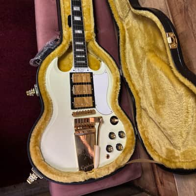 Epiphone Inspired by 63 Les Paul Custom Maestro Classic White w/case image 15