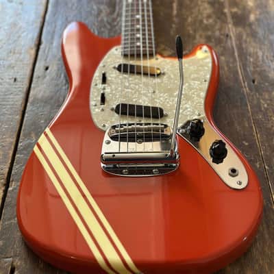 Fender Mustang 1973 RI Competiton Edition Fiesta Red w/ Matching Headstock MIJ 2012 Japan image 6