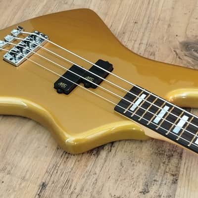 Warwick Reverse Artist Series Adam Clayton Signature 4-String Bass with Rosewood Fretboard 2010s - Gold image 4