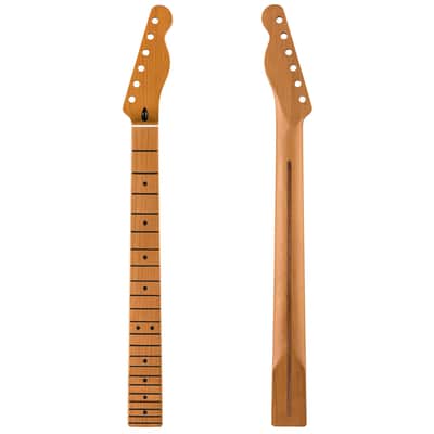 [Matte Finish] 22-Fret Guitar Neck Suit for TL Style Guitar- Roasted Maple Neck & Roasted Maple Fretboard (With Back Line),price include the import duty for US buyer
