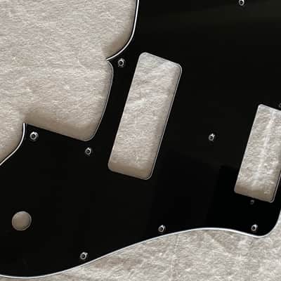 Custom Guitar Pickguard Fits US 72 Standard Deluxe Re-Issue P90/PAF Pickups,3 Ply Black image 6