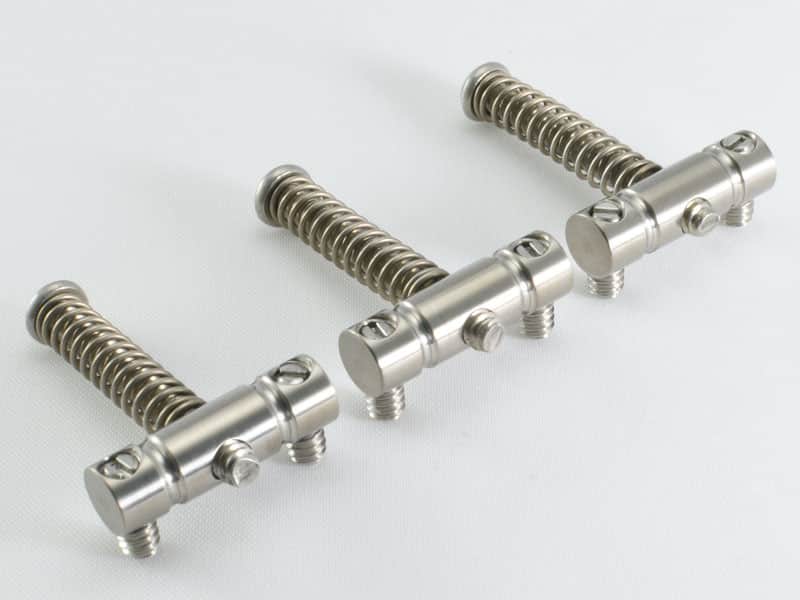 KTS PR-08Quattro - Titanium '68 Style Barrel Saddle Set for Vintage Telecaster Bridge image 1