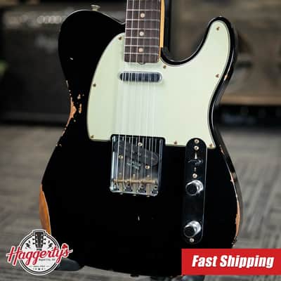 Fender Custom Shop LR25 1963 Telecaster Electric Guitar - Relic Black with Hardshell Case image 1