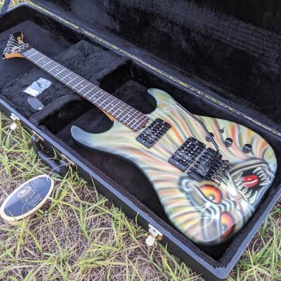 Rare Kramer Pacer Imperial USA 1984/85 Banana Headstock Custom Kline Graphics All Original image 2