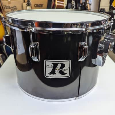 Closet Find! 1970s Rogers Black Wrap 10 x 14" Concert Tom - Looks And Sounds Great! image 1