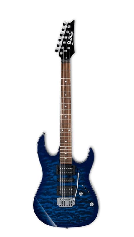 Ibanez GRX70QA GIO 6-String Right-Hand Electric Guitar (Transparent Blue Burst) image 1