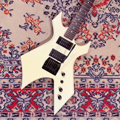 1985 B.C. Rich N.J. Series Warlock w/ Kahler - Made In Japan - Glitter Rock White image 3