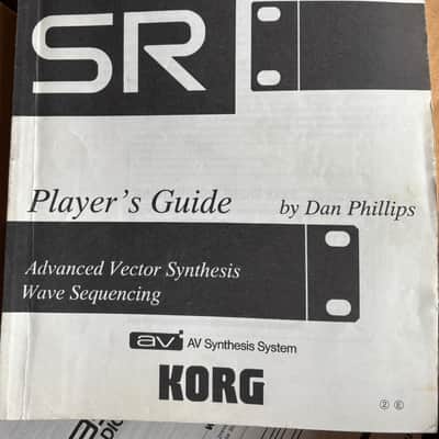 Korg Wavestation SR Player's Guide by Dan Phillips original manual 1992 - Paper