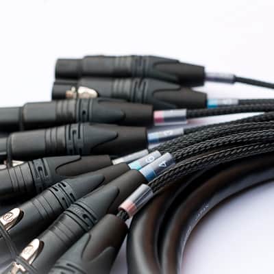 Mogami Multicore DB25 D-Sub Analog Tascam Loom Black to Neutrik NC3FXX XLR Female 1 Meter Long image 14