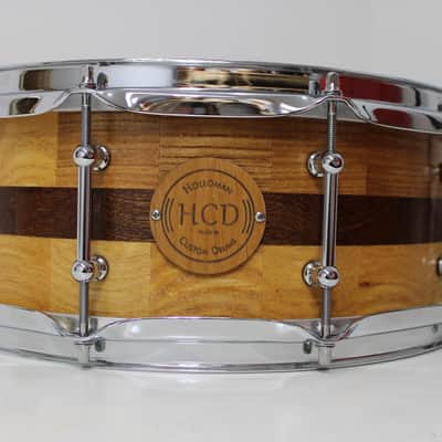Holloman Custom Drums 5x14" Ash/Mahogany - Hand rubbed urethane over danish oil image 1