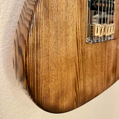 Partscaster Telecaster Roasted Ash Body HS Pickup One Piece Maple Neck 2026 - Roasted Clear image 5