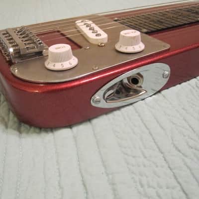 Artisan lap steel red metal flake with upgrades. image 4