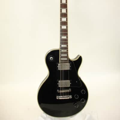 Vintage Memphis LP Copy Electric Guitar Black w/ EMG Pickups image 2
