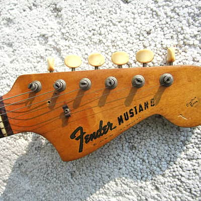 Fender Mustang Guitar, 1964, White, Kluson Tuners, Stackpole Pots, Case image 3