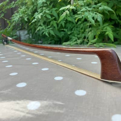 Double Bass French Bow - New Hair Just Had A Recommission - Brazilwood - Made In Czechslovakia image 9