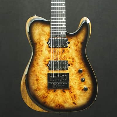 Halo Guitars SALVUS 7-string (27") Bare Knuckle Aftermath, Evertune, Neck Through, Burl Top 🤘🏻 image 3