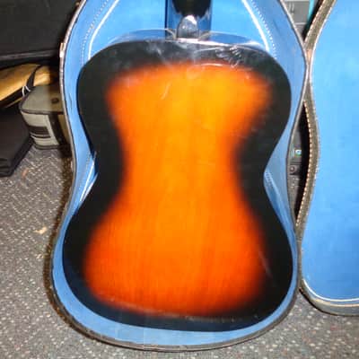 vintage Harmony Stella H+-6130 acoustic guitar with chipboard case image 7