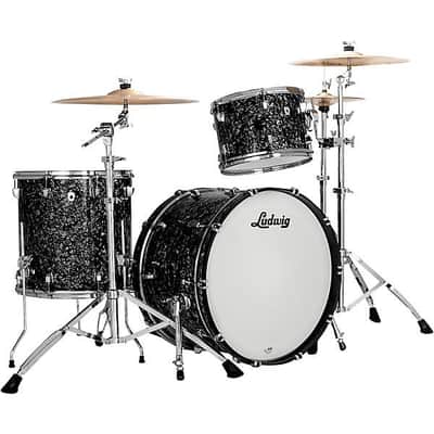 Ludwig 3-Piece Neusonic Fab Drum Shell Pack Ebony Pearl