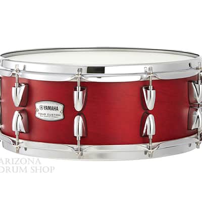 Yamaha Tour Custom Maple 14 x 5.5 Snare Drum TMS1455CAS Candy Apple Satin - In Stock! image 1