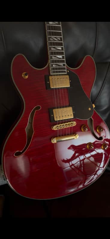 Washburn HB-35 wrk - Flamed maple wine image 1