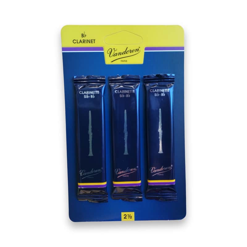 Vandoren Traditional Bb Clarinet Reeds Available Strengths 2 1/2 - Pack of 3 - Precision Crafted, Unmatched Versatility image 1