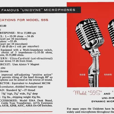Vintage RARE 1957 Stromberg Carlson MC-41 / Shure 55S variant Satin Chrome w cable & Atlas SO-1B Elvis 55 Super 55 image 2