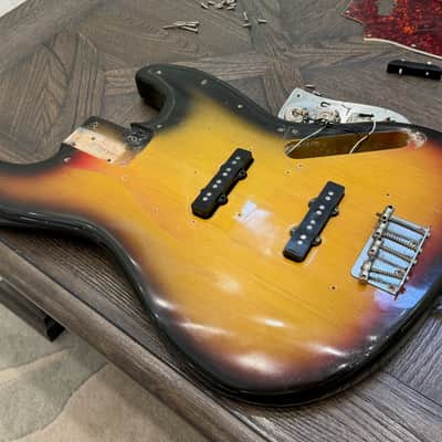 Vintage 1971 Fender Jazz Bass loaded body 1970s Original image 16