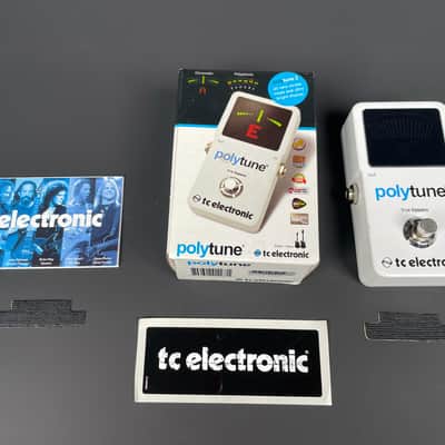 TC Electronic PolyTune V1 Polyphonic Guitar Tuner Pedal White True Bypass w/ Box image 8