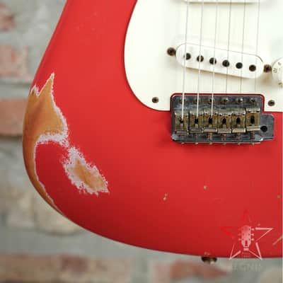 FENDER CUSTOM SHOP Stratocaster 1956 Reissue Relic - 2013 - Fiesta Red image 4