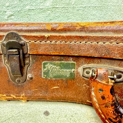 1950's Gibson Les Paul Guitar Case Brown-Pink Lifton 4 Latch Flat Top ~1952-1954 image 10
