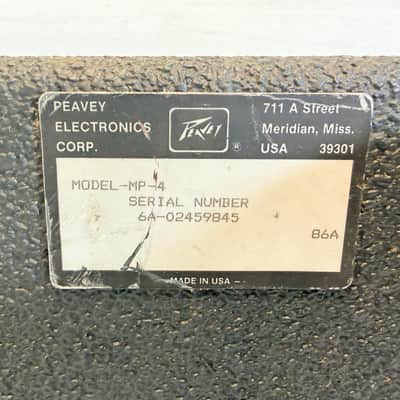 Peavey MP-4 Mark III 100H 4-Channel Powered Mixer Amp Head – Made in USA 1979 image 14