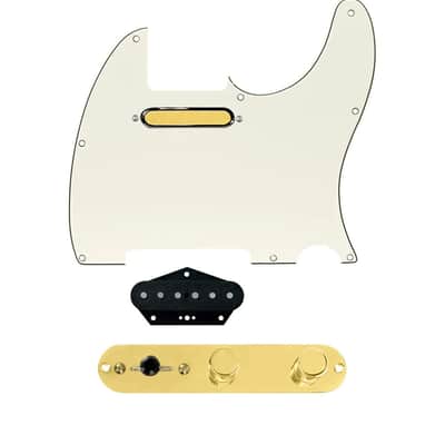 920D Custom Gold Foil Pickup and 3 Way Loaded Parchment Pickguard for Tele Guitars image 2