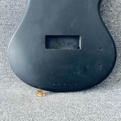 Black Basswood Bass Guitar Body image 5