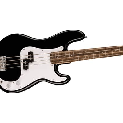 Used Squier Sonic Precision Bass Electric Guitar - Black w/ Laurel FB image 5