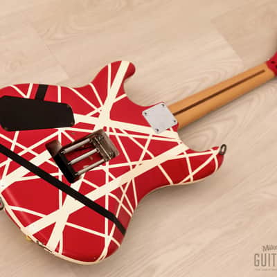 1990s ESP EVH Frankenstrat 5150 VH-250 Striped w/ Floyd Rose, Japan image 13