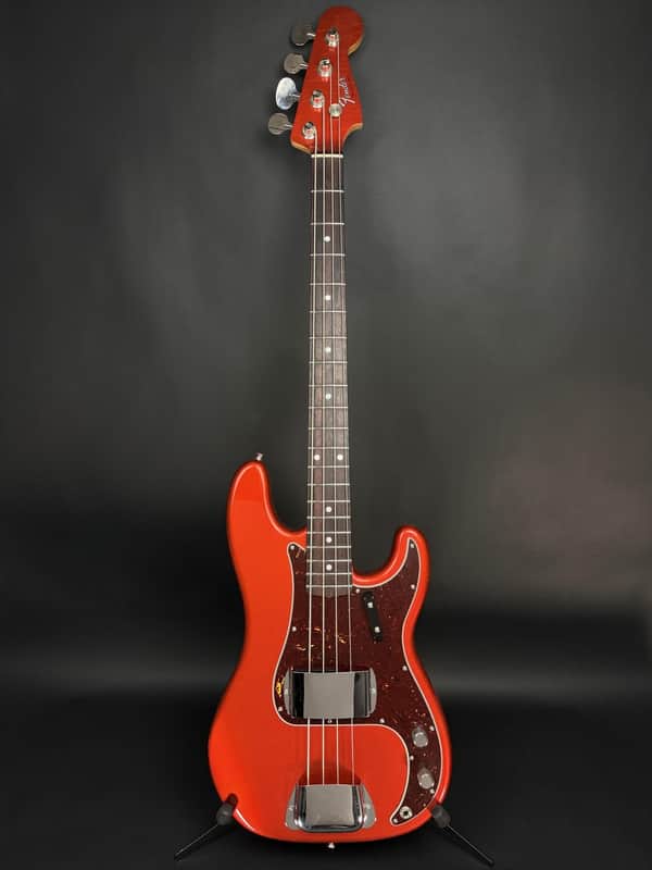 Fender Custom Shop 1966 Precision Bass Closet Classic - Candy Tangerine with Painted Headcap image 1