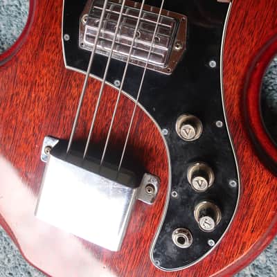 Vintage 1960s Teisco Kingston Bass Wicked Body Shape Caveman Garage Rock Mega Rare Baseball Bat Size Neck Prefect For Thor Hulk Hands image 3