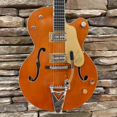 Gretsch G6120T Brian Setzer Signature Nashville Hollow Body '59 "Smoke" with Bigsby - Semi-Gloss Orange Lacquer w/ HSC image 2