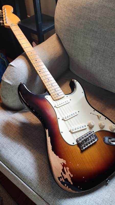 Johnston Custom Guitars '67 Strat 2025 - Relic Nitro Vintage Sunburst image 1