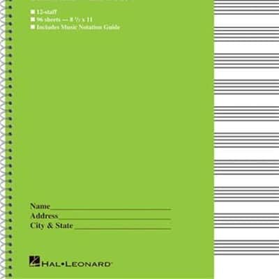 Hal Leonard Standard Wirebound Manuscript Paper - Green Cover image 1