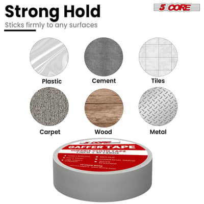 5 Core Gaffers Tape 2" 30 Yards 4Pcs Professional Grey Pro Gaff Tape Non Reflective Water Resistant image 5