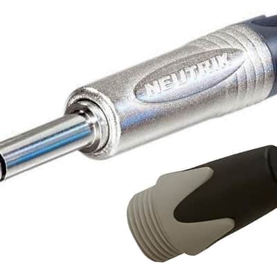 NEUTRIK NP2X Mono or NP3X Stereo 1/4" Cable Mount Instrument Jack w/ Nickel Shell & Colored Boot For ID-NP2X-Mono / Orange image 14
