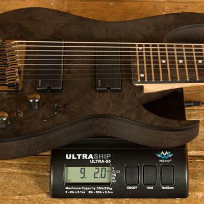 Ibanez RG9PB Axion Label 9-String - Macassar Ebony - Transparent Grey Flat image 8