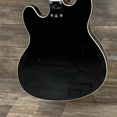 Fender Modern Player Starcaster 2015 Black semi-hollowbody with hard case image 3