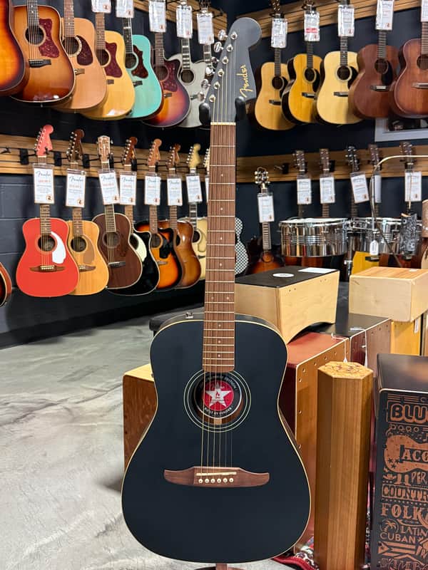 Fender electric-acoustic guitar "Joe Stummer Campfire", Black Matte - Open Box image 1